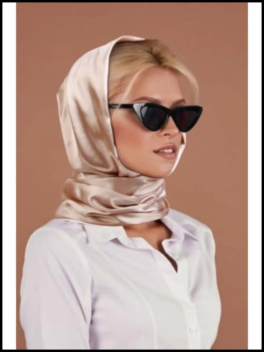 4 Pack Satin Square Head Scarf Silk Like Neck Scarf for Women Hair Wraps